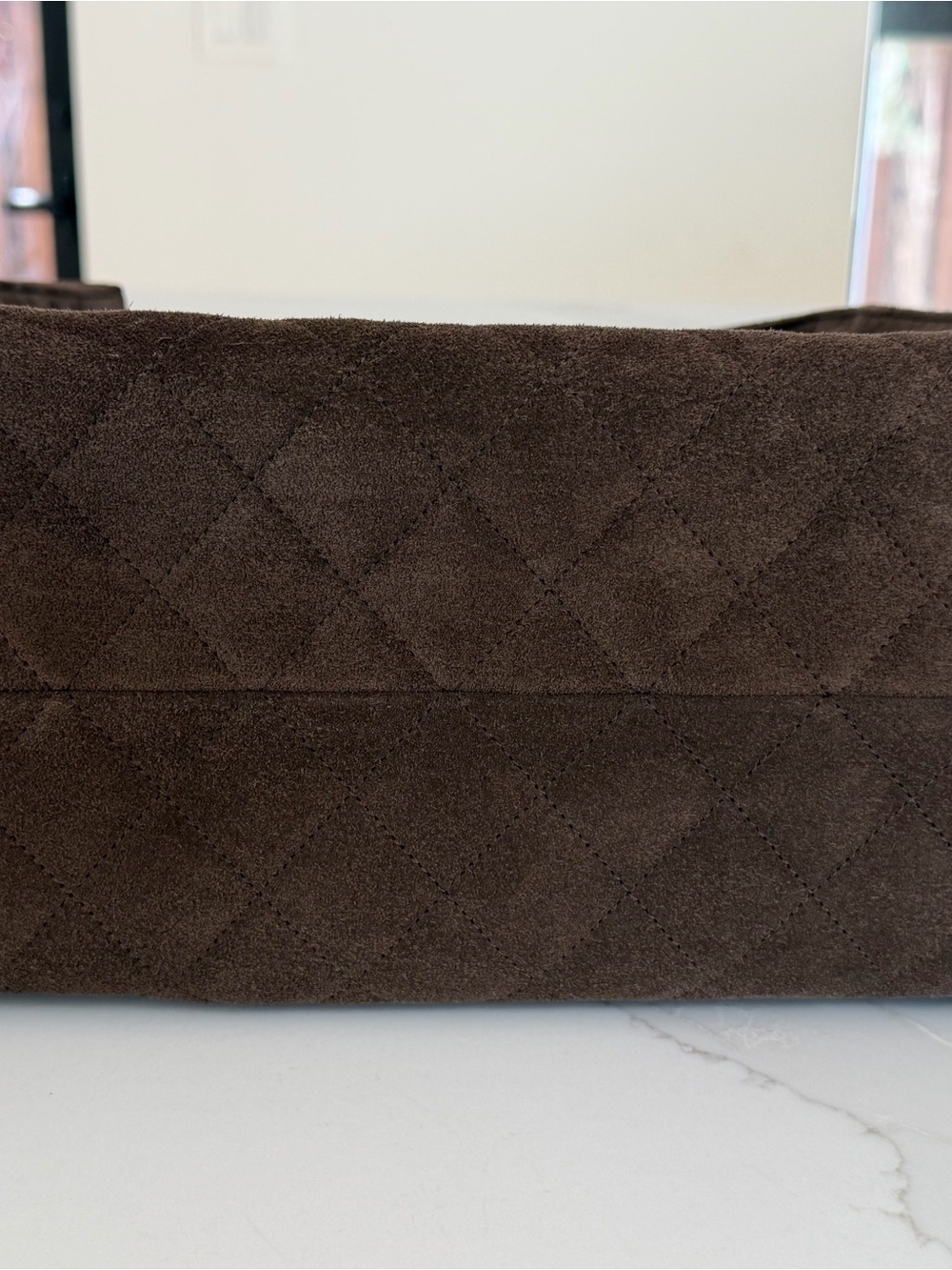 CHANEL 25 Dark Brown Suede Hobo with Gold Chain and CC Charm MEDIUM - Picture 9 of 15